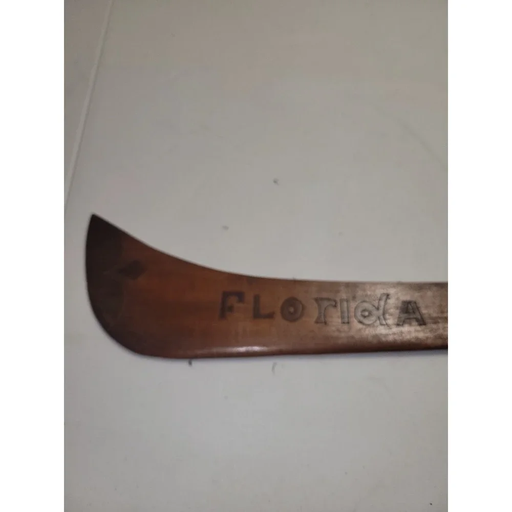 Vintage Wood Machete Hand‎ Carved Art Decorative Souvenir Florida 1943 20